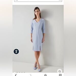 Sky Blue Crepe Dress with Lenzing™ Ecovero™ Viscose nwot